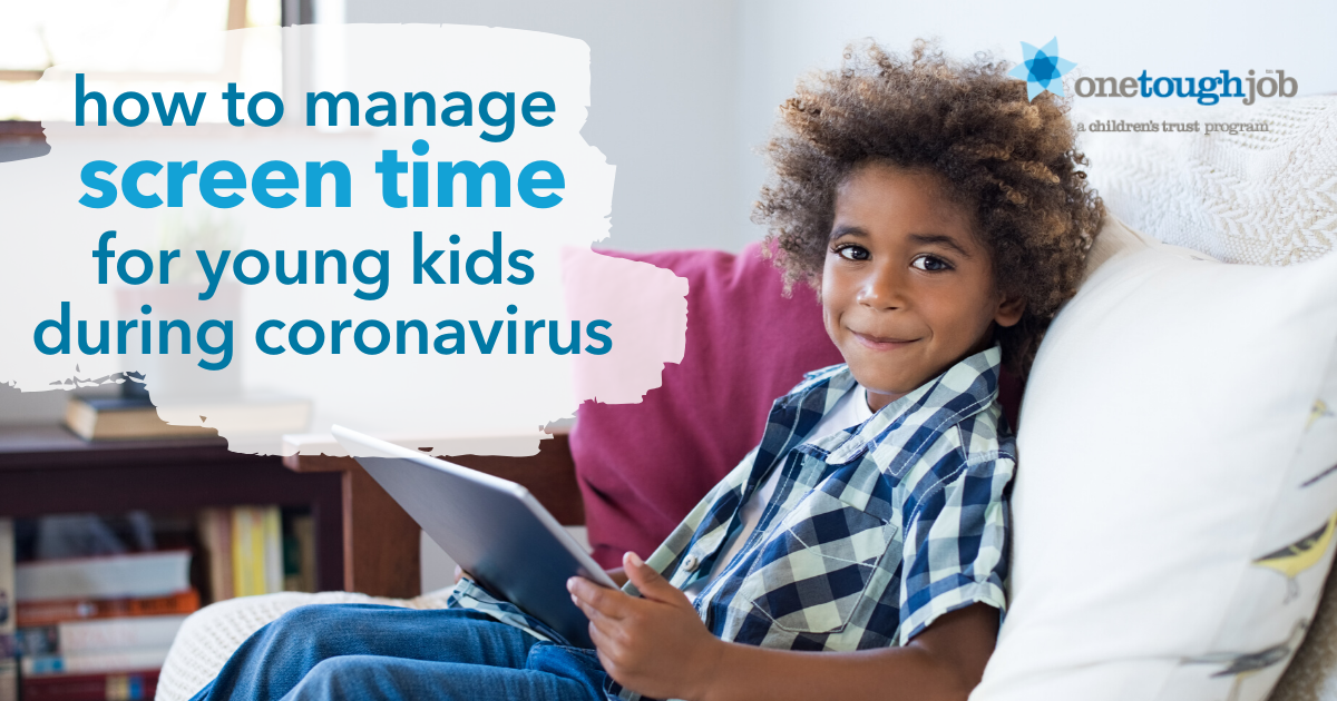 How to manage screen time for young kids during corona - one tough job